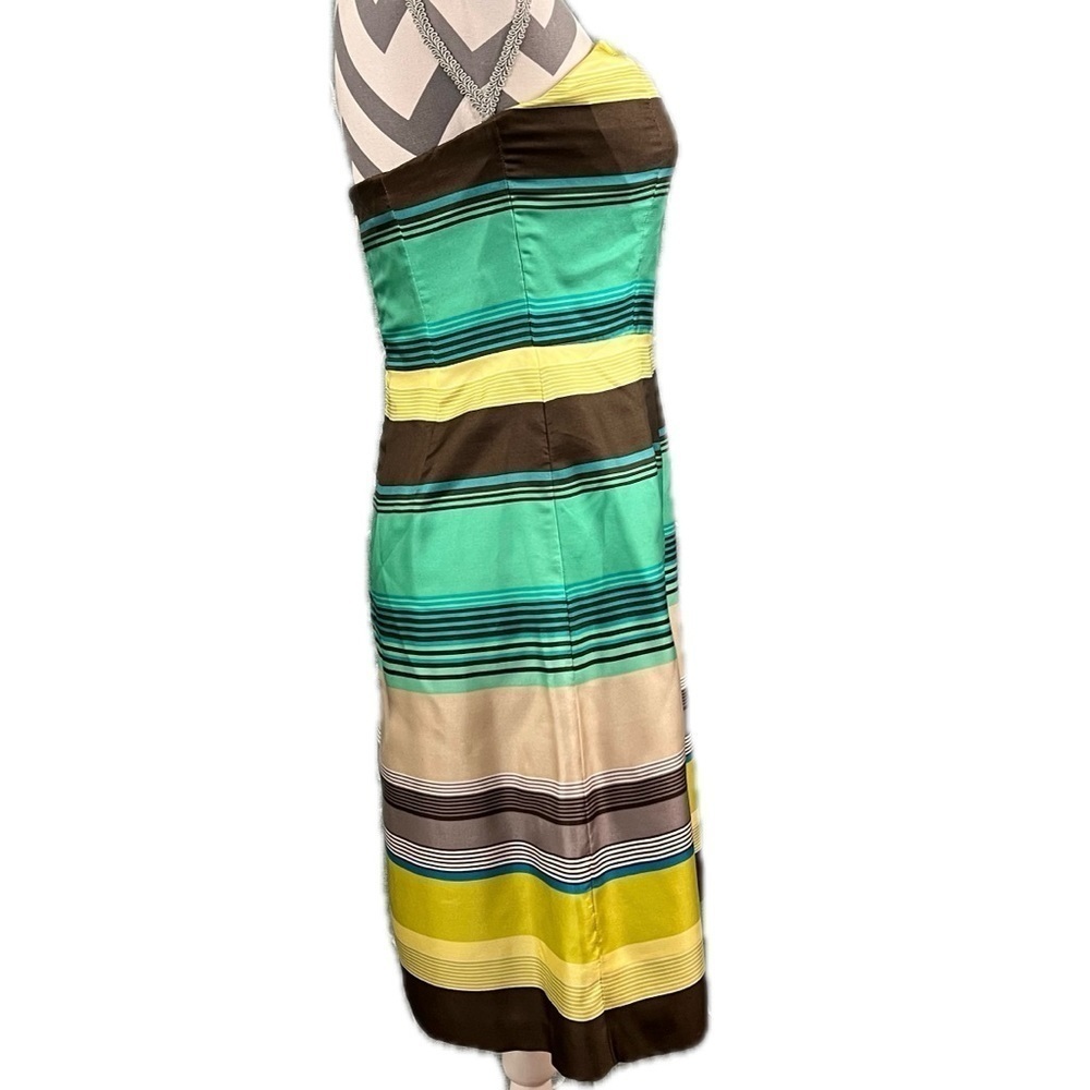 Banana Republic Silk Strapless Striped Dress - Size 4 - Picture 4 of 10